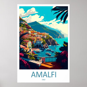 Affiche de parc de voyage AmalfiVintage Ski nation