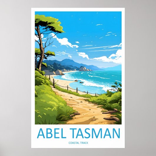 Affiche de parc de voyage de piste côtière Abel Ta (Devant)