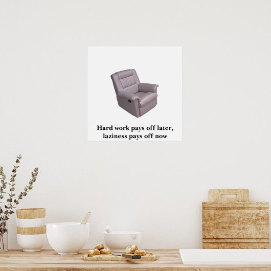 Affiche de paresse (Cuisine)