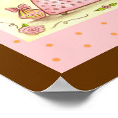 Affiche de parfum pour sac rose rose joli (Coin)