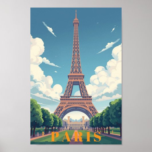 Affiche de Paris pour décoration murale (Devant)