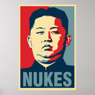 Affiche de parodie d'Obama de "armes nucléaires"