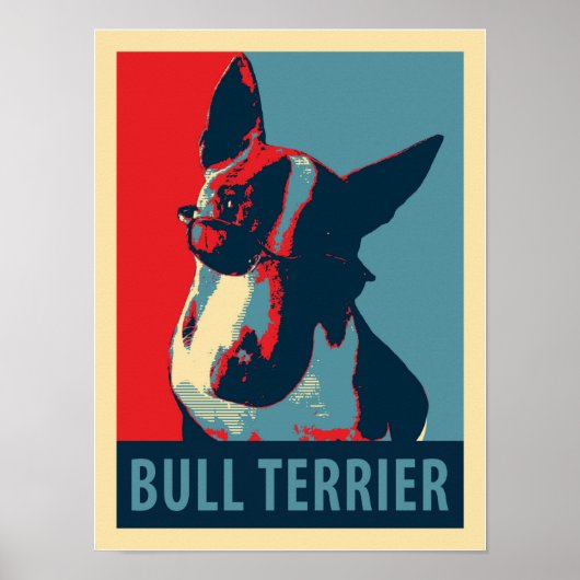 Affiche de parodie politique Bull Terrier (Devant)