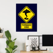 Affiche de passage de tornade (Bureau à domicile)