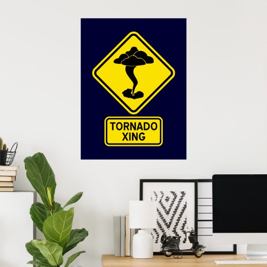 Affiche de passage de tornade (Bureau à domicile)