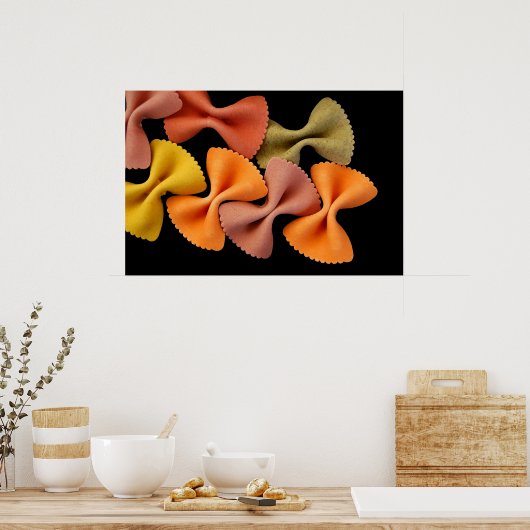 affiche de pâtes cravates (Cuisine)