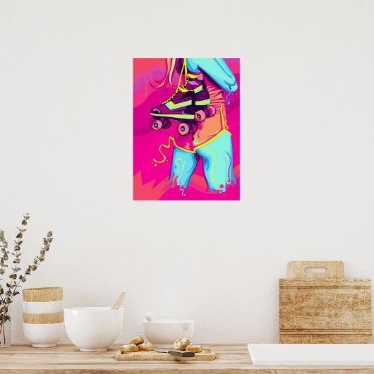 Affiche de patinage à rouleaux (Cuisine)