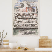 Affiche de Paul Nash Funeral Pyre – Élégance Rétro (Cuisine)