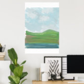 Affiche de paysage acrylique (Bureau à domicile)