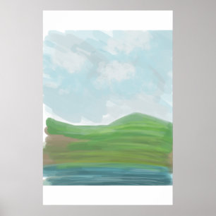 Affiche de paysage acrylique