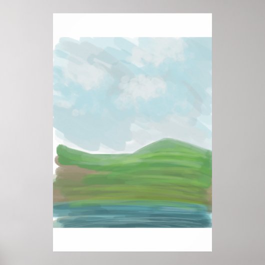 Affiche de paysage acrylique (Devant)