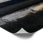 Affiche de paysage aquatique au coucher du soleil (Coin)