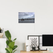 Affiche de paysage aquatique de bateau de Rhode Is (Bureau à domicile)