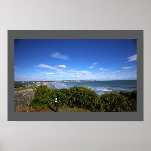 Affiche de paysage aquatique de la plage de Rhode (Devant)