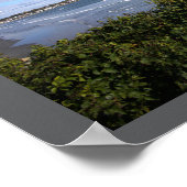 Affiche de paysage aquatique de la plage de Rhode (Coin)