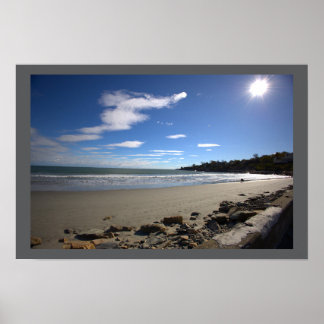 Affiche de paysage aquatique de la plage de Rhode 