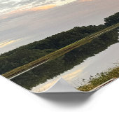 Affiche de paysage aquatique reflets du coucher de (Coin)