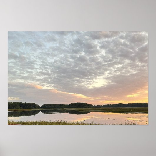 Affiche de paysage aquatique reflets du coucher de (Devant)