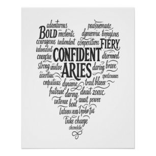 Affiche de paysage brillant Bélier   Nuage de mots