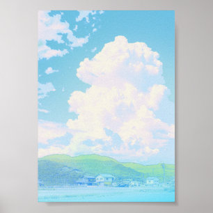 Affiche de paysage céleste d'anime