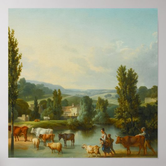 Affiche de paysage champêtre pastoral (Devant)