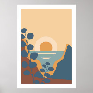 Affiche de paysage coloré
