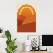 Affiche de paysage d'archerie du désert Boho | Sol (Bureau à domicile)