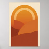 Affiche de paysage d'archerie du désert Boho | Sol (Devant)