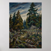 Affiche de paysage de forêt de montagne (Devant)