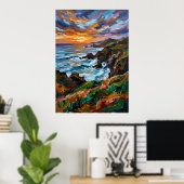 Affiche de paysage de Sunset Valley (Bureau à domicile)