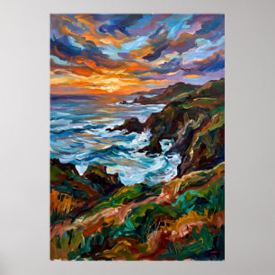 Affiche de paysage de Sunset Valley