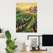 Affiche de paysage de vignoble toscan (Bureau à domicile)