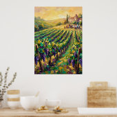 Affiche de paysage de vignoble toscan (Cuisine)