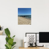 Affiche de paysage d'eau de plage (Bureau à domicile)