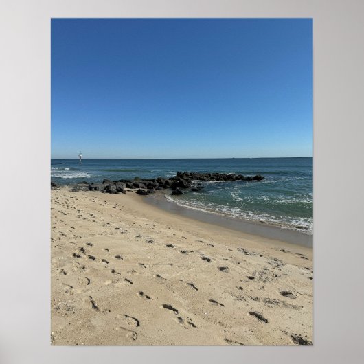 Affiche de paysage d'eau de plage (Devant)