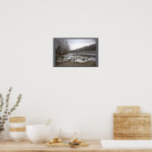 Affiche de paysage d'hiver de ruisseau (Cuisine)
