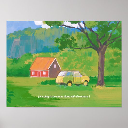 Affiche de paysage esthétique de solitude dans la  (Devant)