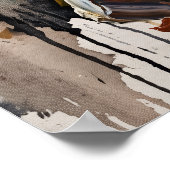 Affiche de paysage floral abstrait orageux (Coin)