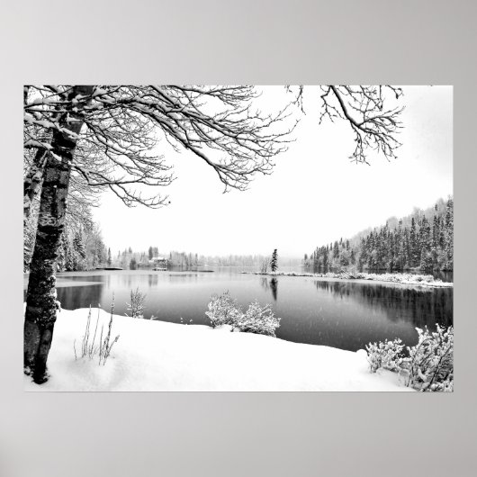 affiche de paysage hivernal (Devant)