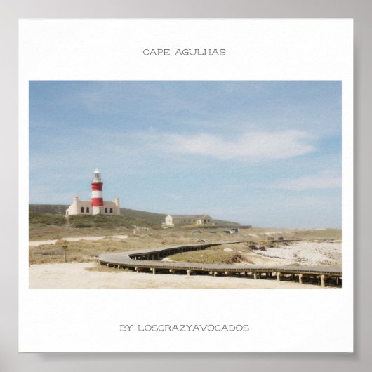 Affiche de paysage naturel du phare du cap Agulhas (Devant)