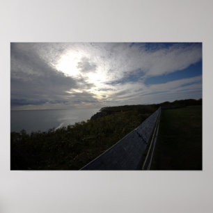 Affiche de paysage océanique en bord de falaise