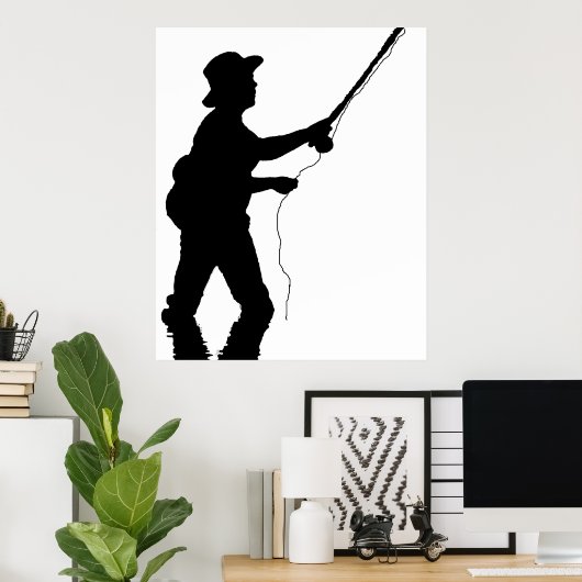 Affiche de pêche (Bureau à domicile)