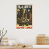 Affiche de pêche Canada Art de chasse Impression S (Cuisine)
