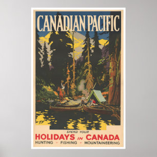 Affiche de pêche du Canada Art Impression de chass