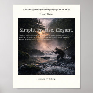 Affiche de pêche Tenkara – Pêche à la mouche japon