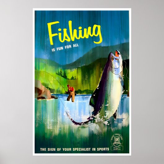 Affiche de pêcheur cadeau d'art de pêche impressio (Devant)
