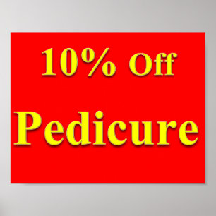 Affiche de pédicure à -10% mat