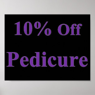 Affiche de pédicure mat à 10 % de réduction