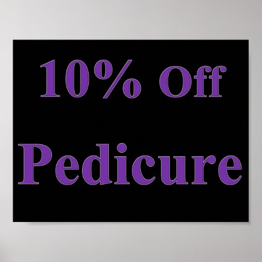 Affiche de pédicure mat à 10 % de réduction (Devant)