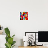 Affiche de peinture à l'eau abstraite esthétique a (Bureau à domicile)